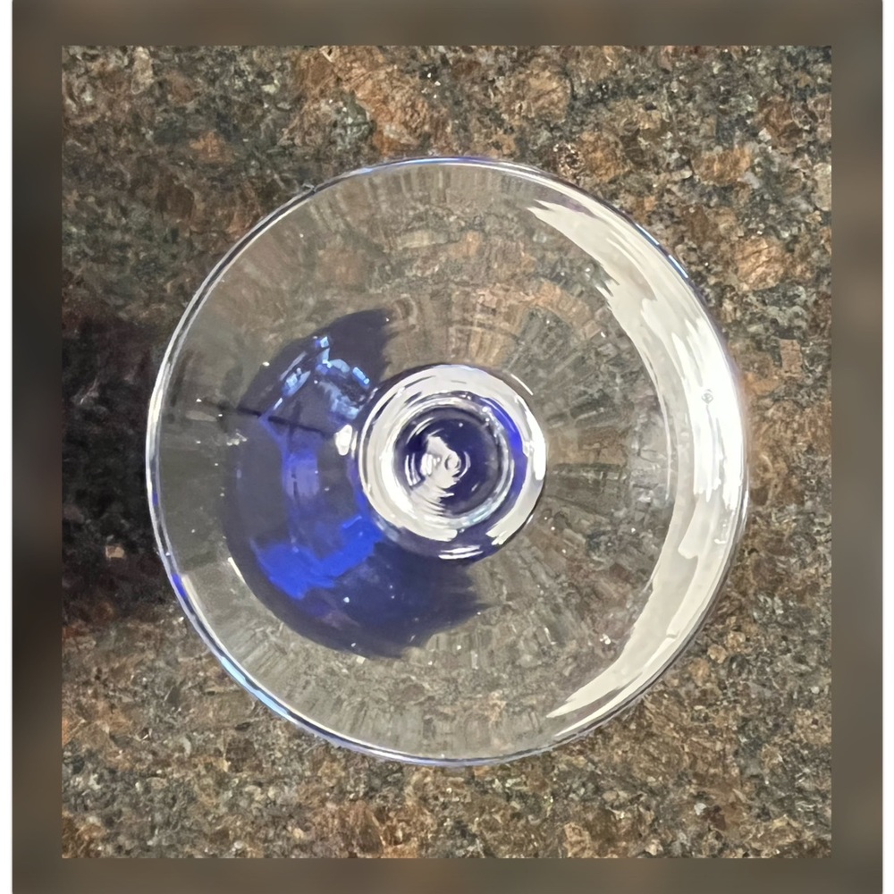Set of Four Green & Blue White Wine/Balloon Wine Glasses - Picture 8 of 8